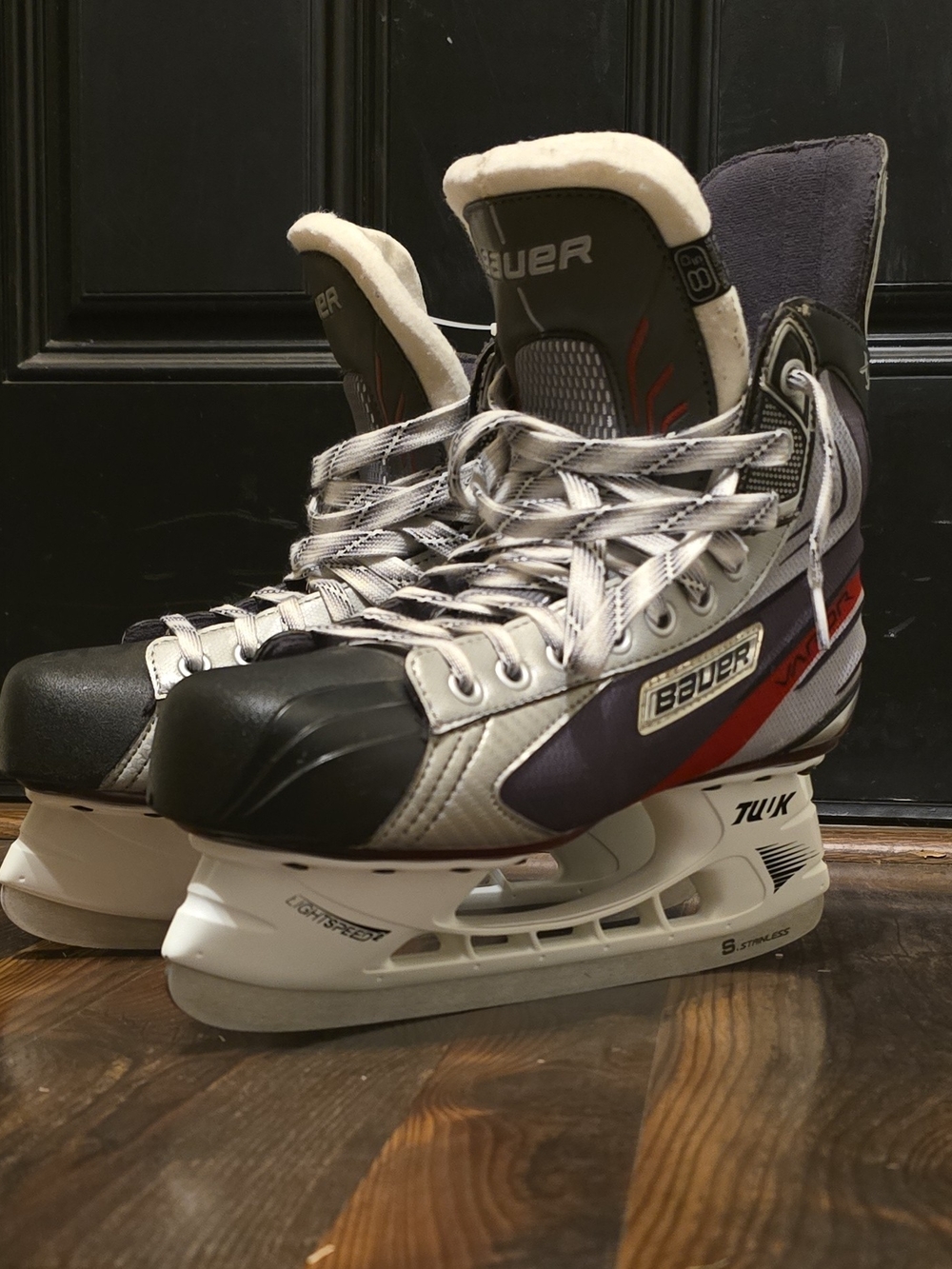 Bauer Men’s Ice Hockey Skates — Gray/Black/Red